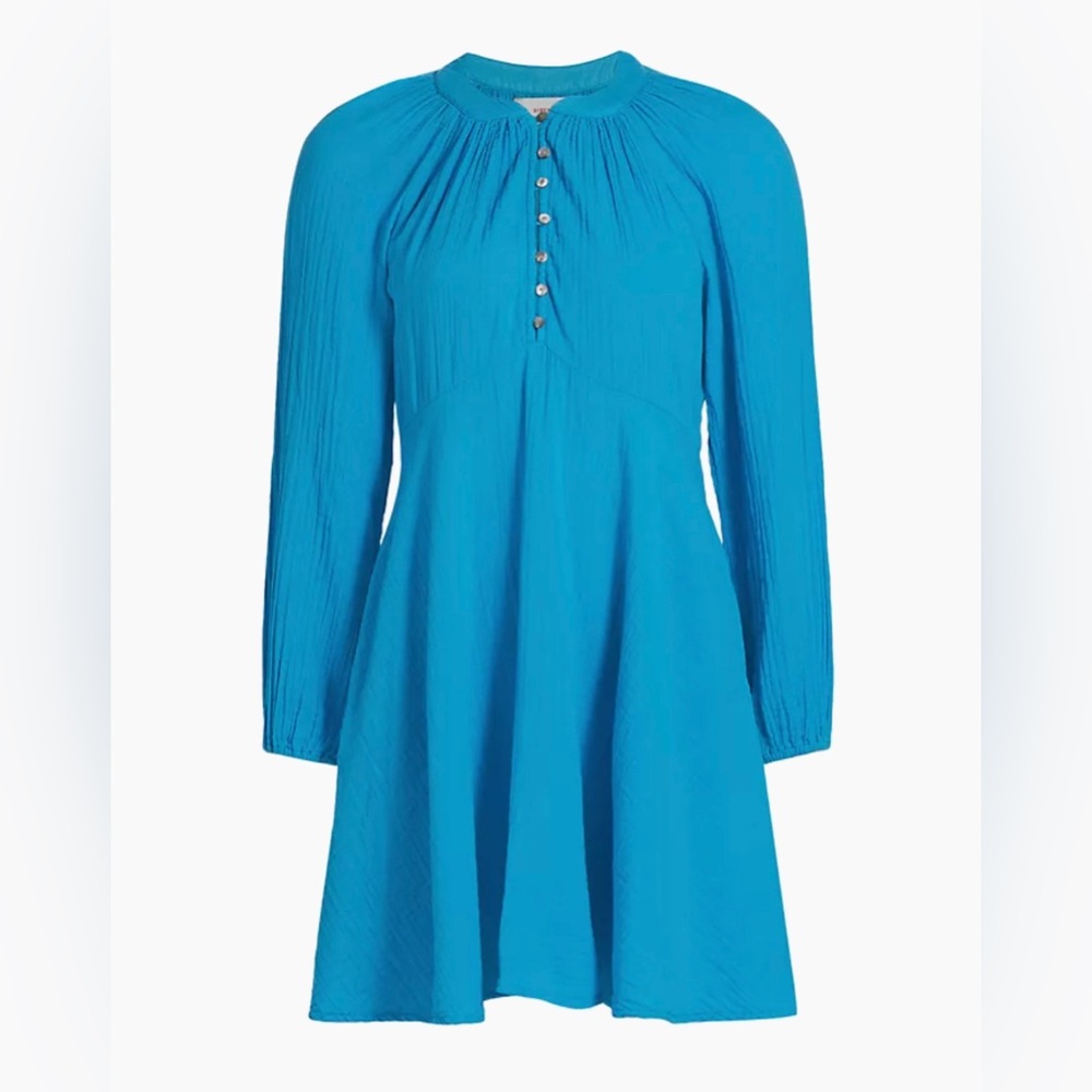 Xirena, Lucinda Cotton Minidress, Azure Glow, Medium, New
